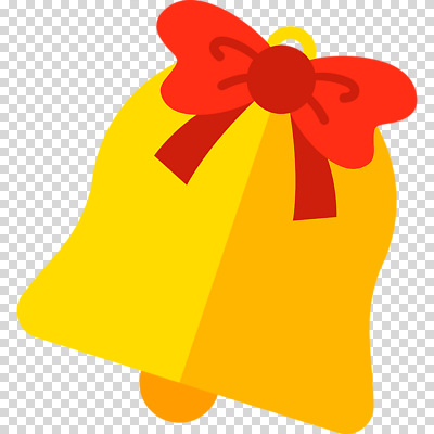 기념일 컬러 파일형식 크리스마스 리본 노란색 종 편집이미지 PNG 사람없음 누끼