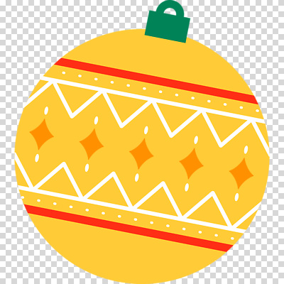 기념일 컬러 크리스마스장식 파일형식 크리스마스 노란색 장식 오너먼트 편집이미지 PNG 사람없음 누끼