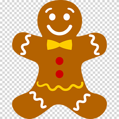 표정 진저쿠키 파일형식 리본 미소 진저맨 편집이미지 PNG 사람없음 누끼