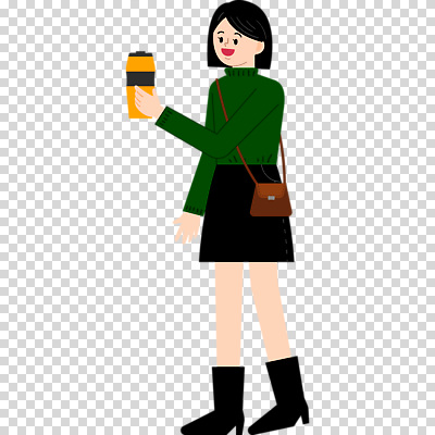 전신 편집이미지 여자 한명 웃음 들기 누끼 성인 그린캠페인 크로스백 PNG 텀블러 성인여자한명만 1 캠페인 가방 모션 표정 사람 컵 여자한명만 성인여자만 파일형식