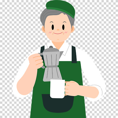 편집이미지 노년 남자 한명 들기 누끼 상반신 앞치마 머그컵 PNG 모자가게 모카포트 노인남자한명만 1 모션 주전자 사람 성인 컵 상점 남자한명만 노인남자만 파일형식