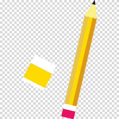 편집이미지 누끼 사람없음 노란색 지우개 지우개연필 PNG 컬러 학용품 연필 파일형식
