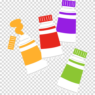 컬러 미술도구 파일형식 컬러풀 물감 편집이미지 PNG 사람없음 누끼