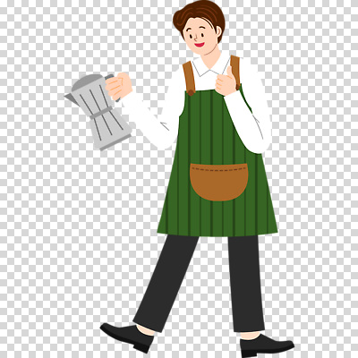 전신 편집이미지 남자 한명 미소 들기 누끼 성인 앞치마 카페 바리스타 따봉 PNG 모카포트 성인남자한명만 직업 1 모션 주전자 표정 사람 상점 최고 남자한명만 성인남자만 파일형식