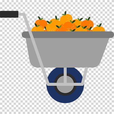 과일 모션 수레 파일형식 쌓기 귤 외발수레 편집이미지 PNG 사람없음 누끼