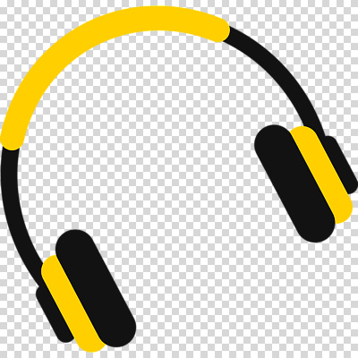 컬러 음향기기 파일형식 노란색 헤드폰 편집이미지 PNG 사람없음 누끼