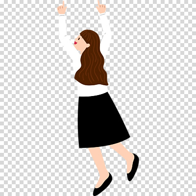 전신 편집이미지 여자 한명 미소 누끼 성인 손들기 만세 즐거움 PNG 성인여자한명만 1 감정 모션 표정 사람 여자한명만 성인여자만 파일형식