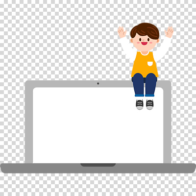 전신 편집이미지 남자 어린이 한명 미소 누끼 앉기 소년 노트북 만세 PNG 소년한명만 1 모션 표정 사람 전자제품 남자한명만 소년만 파일형식