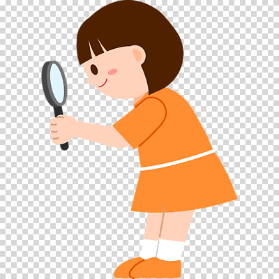 전신 편집이미지 여자 어린이 돋보기 한명 미소 들기 누끼 소녀 관찰 PNG 소녀한명만 1 모션 표정 사람 여자한명만 소녀만 파일형식