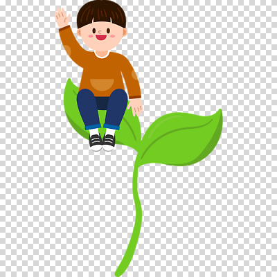 전신 편집이미지 남자 어린이 잎 한명 웃음 누끼 앉기 소년 손들기 새싹 손인사 PNG 소년한명만 식물 1 모션 표정 사람 인사 남자한명만 소년만 파일형식