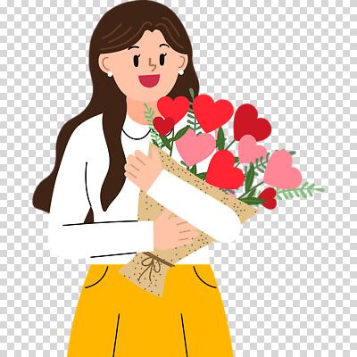 편집이미지 여자 꽃다발 안기 한명 웃음 누끼 성인 하트 PNG 하트꽃 성인여자한명만 모양 1 꽃 모션 표정 사람 여자한명만 성인여자만 파일형식