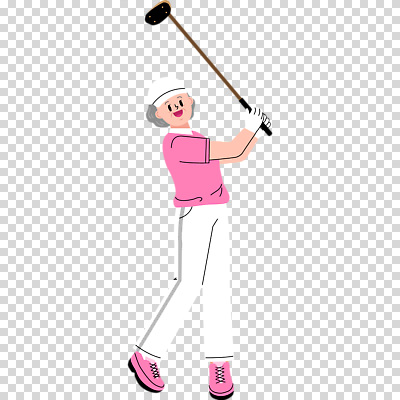 전신 편집이미지 여자 노년 분홍색 한명 웃음 들기 누끼 골프채 스윙 골프웨어 PNG 캡모자 노인여자한명만 모자_잡화 1 옷 컬러 포즈 골프 모션 골프용품 표정 사람 성인 여자한명만 노인여자만 파일형식