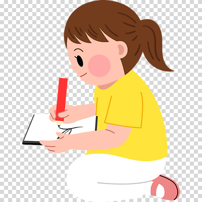 전신 편집이미지 여자 어린이 한명 미소 누끼 앉기 소녀 연필 잡기 그리기 무릎꿇기 스케치북 PNG 소녀한명만 1 모션 학용품 표정 사람 필기구 여자한명만 소녀만 파일형식
