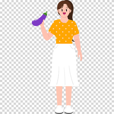 전신 편집이미지 여자 가지 한명 미소 들기 누끼 성인 PNG 성인여자한명만 1 채소 모션 표정 사람 여자한명만 성인여자만 파일형식