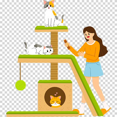전신 편집이미지 여자 세마리 한명 미소 들기 누끼 성인 고양이 PNG 캣타워 성인여자한명만 반려묘 냥집사 애묘간식 1 포유류 모션 표정 3 사람 반려동물 합성어 여자한명만 성인여자만 파일형식 반려용품
