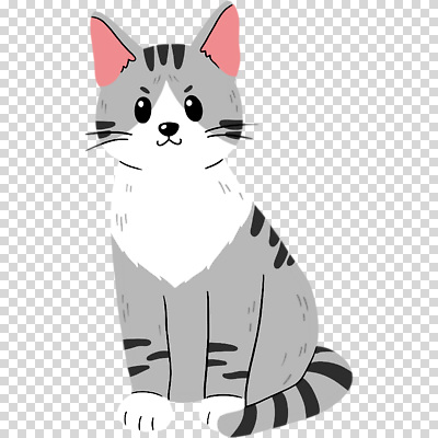 편집이미지 누끼 앉기 사람없음 고양이 회색 PNG 컬러 포유류 모션 반려동물 파일형식