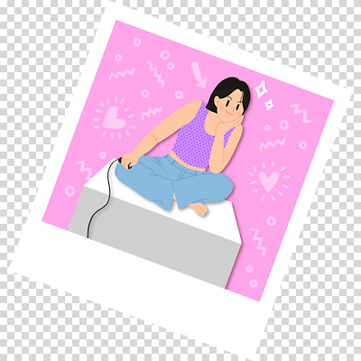 전신 편집이미지 여자 분홍색 한명 미소 들기 누끼 성인 반짝임 턱괴기 낙서 가부좌 PNG 성인여자한명만 셀프스튜디오 1 컬러 모션 스튜디오 표정 사람 앉기 사진관 여자한명만 성인여자만 파일형식