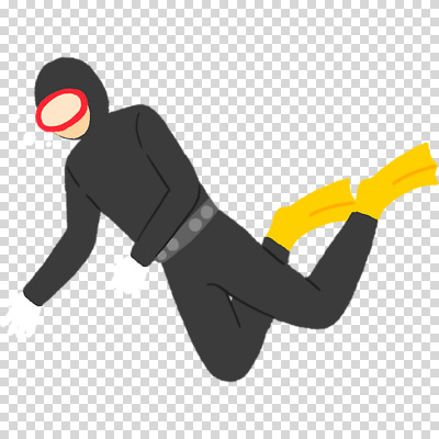 전신 편집이미지 한명 누끼 사람 오리발 잠수 잠수복 해녀 PNG 잠수경 바디슈트 직업 1 옷 물안경 파일형식