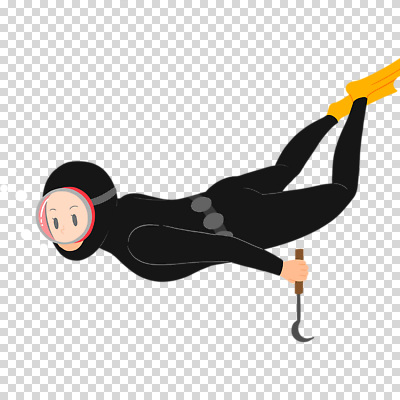 전신 편집이미지 한명 들기 누끼 사람 오리발 잠수 잠수복 갈고리 해녀 PNG 잠수경 바디슈트 직업 1 옷 모션 물안경 파일형식