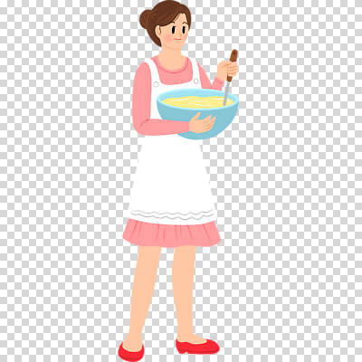 전신 편집이미지 여자 요리 한명 들기 누끼 성인 앞치마 반죽 주걱 PNG 믹싱볼 성인여자한명만 성인만 젓기 1 그릇 모션 주방용품 사람 여자한명만 성인여자만 파일형식