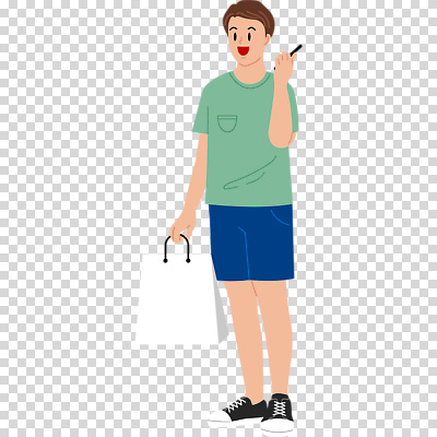 1 가방 모션 표정 사람 핸드폰 스마트기기 남자한명만 성인남자만 파일형식 미소 통화 스마트폰 들기 쇼핑백 전신 한명 남자 성인남자한명만 성인 편집이미지 PNG 누끼