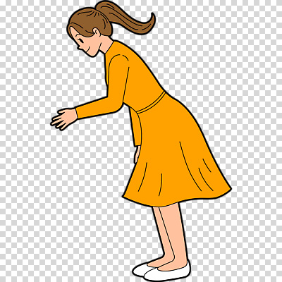 전신 편집이미지 여자 허리숙이기 한명 미소 누끼 성인 PNG 손뻗기 성인여자한명만 1 모션 표정 숙이기 사람 여자한명만 성인여자만 파일형식