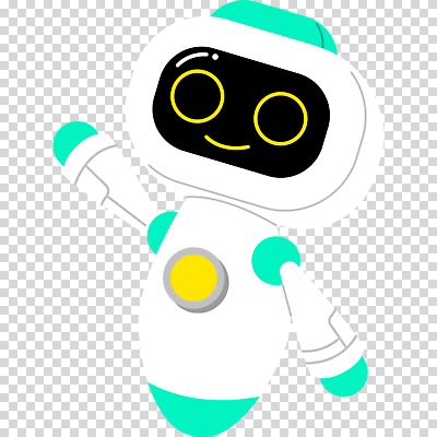 편집이미지 미소 누끼 사람없음 로봇 손인사 PNG AI_인공지능 표정 인사 파일형식