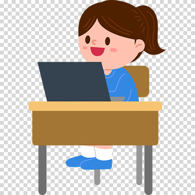 전신 편집이미지 여자 어린이 의자 한명 미소 누끼 앉기 소녀 노트북 책상 PNG 소녀한명만 1 가구 모션 표정 사람 전자제품 여자한명만 소녀만 파일형식