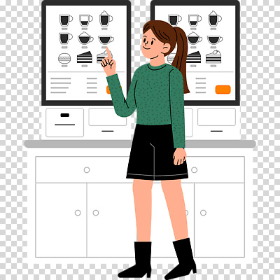 전신 편집이미지 여자 한명 미소 누끼 성인 카페 가리킴 서랍장 메뉴판 PNG 키오스크 성인여자한명만 1 가구 표정 사람 손짓 상점 여자한명만 성인여자만 파일형식