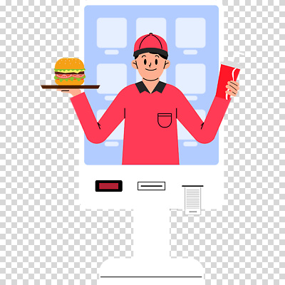 모자_잡화 1 옷 음료 모션 패스트푸드 사람 컵 식당 탄산 남자한명만 성인남자만 파일형식 햄버거가게 캡모자 키오스크 유니폼 음료수컵 탄산음료 쟁반 햄버거 손들기 들기 상반신 한명 남자 성인남자한명만 성인 편집이미지 PNG 누끼