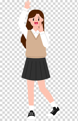 전신 편집이미지 여자 청소년 한명 미소 누끼 손들기 걷기 외침 손인사 부름 PNG 십대여자한명만 1 모션 표정 사람 소리 인사 여자한명만 십대여자만 파일형식