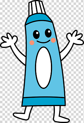 편집이미지 캐릭터 하늘색 미소 누끼 사람없음 만세 치약 PNG 튜브용기 모션 표정 파란색 위생용품 용기_그릇 파일형식