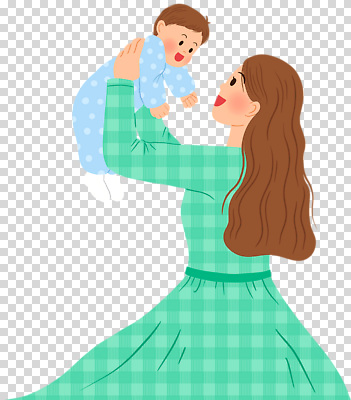 편집이미지 여자 엄마 들기 누끼 성인 두명 아기 PNG 놀기 민트색 컬러 가족 모션 사람 파일형식