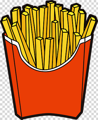 편집이미지 패스트푸드 누끼 사람없음 빨간색 노란색 감자튀김 PNG 컬러 감자 튀김 인스턴트 파일형식