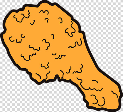 편집이미지 패스트푸드 누끼 사람없음 주황색 프라이드치킨 닭다리 PNG 바삭바삭 컬러 컨셉 치킨 인스턴트 파일형식