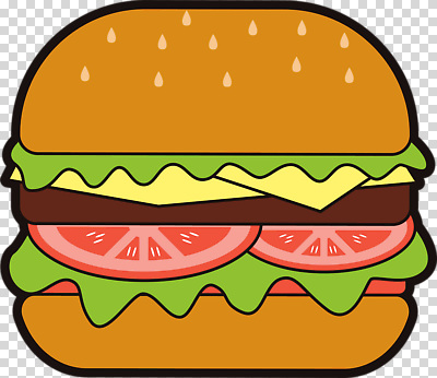 편집이미지 토마토 치즈 누끼 사람없음 햄버거 상추 패티 PNG 참깨번 빵 채소 유제품 패스트푸드 파일형식