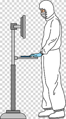 전신 편집이미지 마스크 한명 누끼 성인 모니터 PNG 성인한명만 방역복 1 옷 사람 컴퓨터 방역 성인만 파일형식