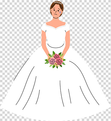 전신 편집이미지 여자 신부 부케 웨딩드레스 결혼식 한명 누끼 성인 티아라 당황 PNG 식은땀 혼란 성인여자한명만 1 드레스 감정 꽃다발 결혼 컨셉 왕관 사람 여자한명만 성인여자만 파일형식