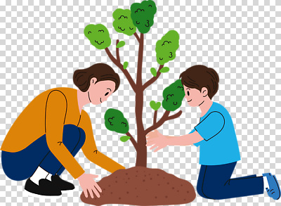 전신 편집이미지 여자 남자 어린이 미소 누끼 소년 성인 두명 흙 무릎꿇기 나무심기 웅크림 PNG 묘목 모자관계 나무 아들 가족 모션 엄마 표정 사람 심기 파일형식