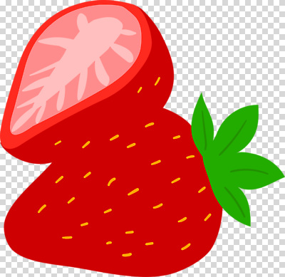 편집이미지 딸기 단면 누끼 사람없음 빨간색 꼭지 PNG 컬러 과일 파일형식