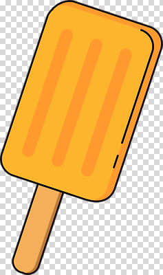 편집이미지 누끼 사람없음 주황색 PNG 막대아이스크림 컬러 아이스크림 파일형식