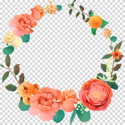 식물 꽃 프레임 원형 파일형식 원형프레임 잎 국화 장미 화관 편집이미지 PNG 사람없음 누끼