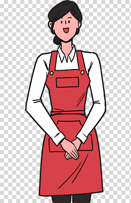 편집이미지 여자 한명 웃음 누끼 성인 빨간색 앞치마 종업원 손모으기 PNG 성인여자한명만 직업 1 컬러 표정 사람 손짓 여자한명만 성인여자만 파일형식 모션 여자만 성인만
