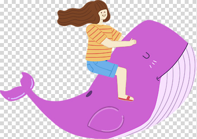 전신 편집이미지 여자 한명 미소 누끼 성인 보라색 잡기 승차 고래 PNG 성인여자한명만 1 컬러 포유류 모션 표정 사람 수중동물 여자한명만 성인여자만 파일형식