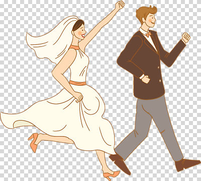 전신 편집이미지 여자 남자 행복 웨딩드레스 면사포 미소 누끼 턱시도 성인 두명 달리기 잡기 PNG 손뻗기 신랑신부 성인만 드레스 감정 신부_웨딩 신랑 결혼 모션 표정 사람 정장 결혼소품 파일형식