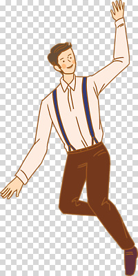 전신 편집이미지 남자 한명 미소 누끼 성인 손들기 점프 멜빵 손인사 PNG 성인남자한명만 1 잡화 모션 표정 사람 인사 남자한명만 성인남자만 파일형식