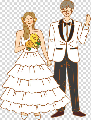 전신 편집이미지 여자 남자 부케 웨딩드레스 미소 들기 누끼 턱시도 성인 두명 손잡기 파이팅 PNG 신랑신부 성인만 안경낌 드레스 안경 신부_웨딩 꽃다발 신랑 결혼 모션 표정 사람 정장 파일형식