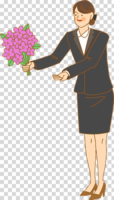 전신 편집이미지 여자 부케 한명 미소 들기 누끼 정장 성인 직원 주기 PNG 성인여자한명만 1 옷 꽃다발 모션 표정 사람 여자한명만 성인여자만 파일형식