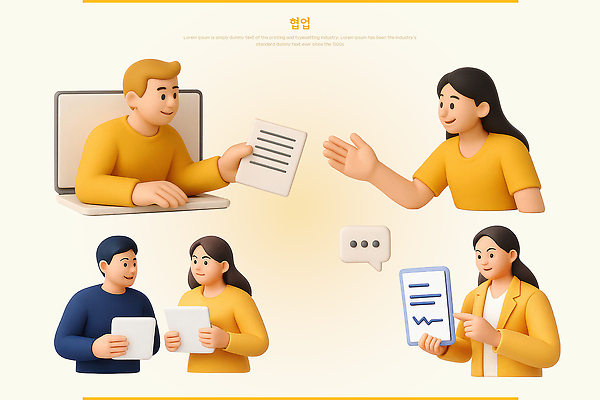 PSD 편집이미지 여자 남자 말풍선 협력 함께함 설명 들기 여러명 상반신 성인 노트북 노란색 3D 모니터 비즈니스맨 비즈니스우먼 주기 전달 문서 손뻗기 서류판 화상통화 성인만 편집3D 컬러 다수 컨셉 비즈니스 모션 사람 전자제품 컴퓨터 사무용품 직장인 디지털합성 통화 파일형식
