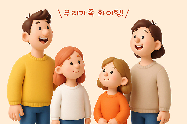 PSD 편집이미지 여자 남자 어린이 가족 3D캐릭터 미소 웃음 소녀 여러명 성인 3D 파이팅 올려보기 자매 살구색 편집3D 캐릭터 컬러 다수 관계 모션 표정 사람 디지털합성 파일형식